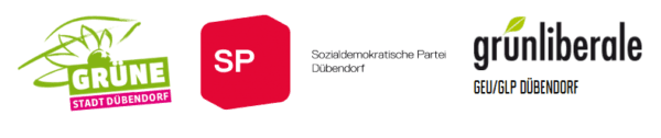 Logo Grüne, SP und Grünliberale Dübendorf